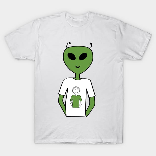 Alien Human T-shirt-T-shirt (short hair) T-Shirt by Markadesign